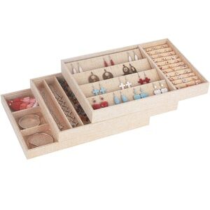Elegant Tan Jewelry Organizer